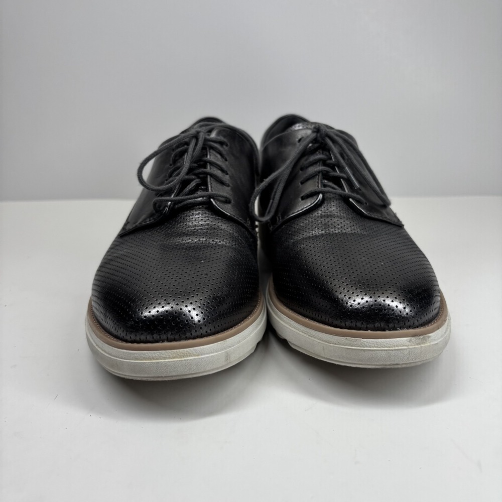 Clarks Sharon Crystal Women's US 11M Pewter Leather Wedge Oxford Shoes Platform - Picture 3 of 16